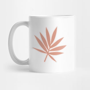 Tropical Leaf on Coral Rose Mug